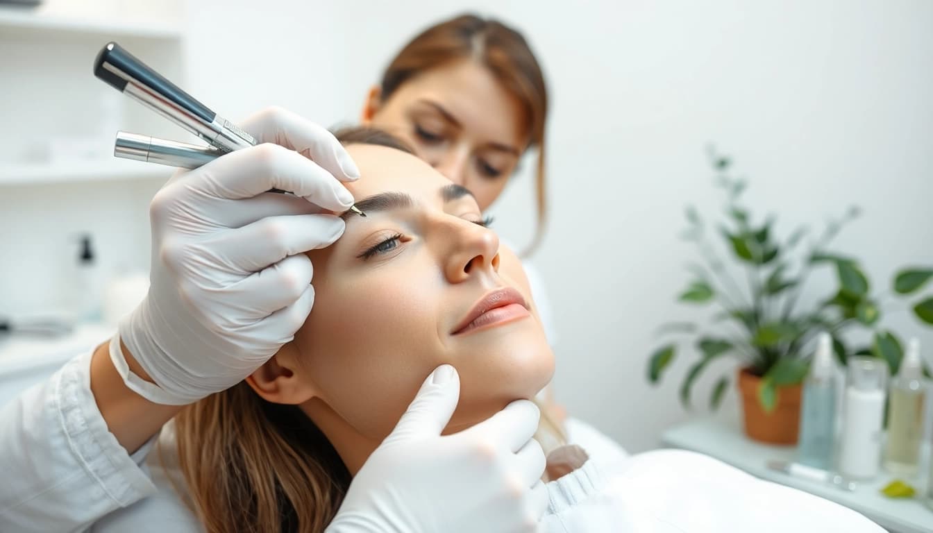Client receiving Botox Nyack treatment in a relaxing clinic environment.