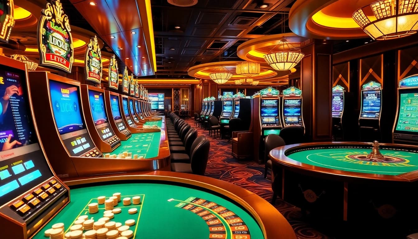 Trải nghiệm trò chơi kịch tính tại LUCK8 với những máy xèng sống động và bàn chơi thanh lịch.