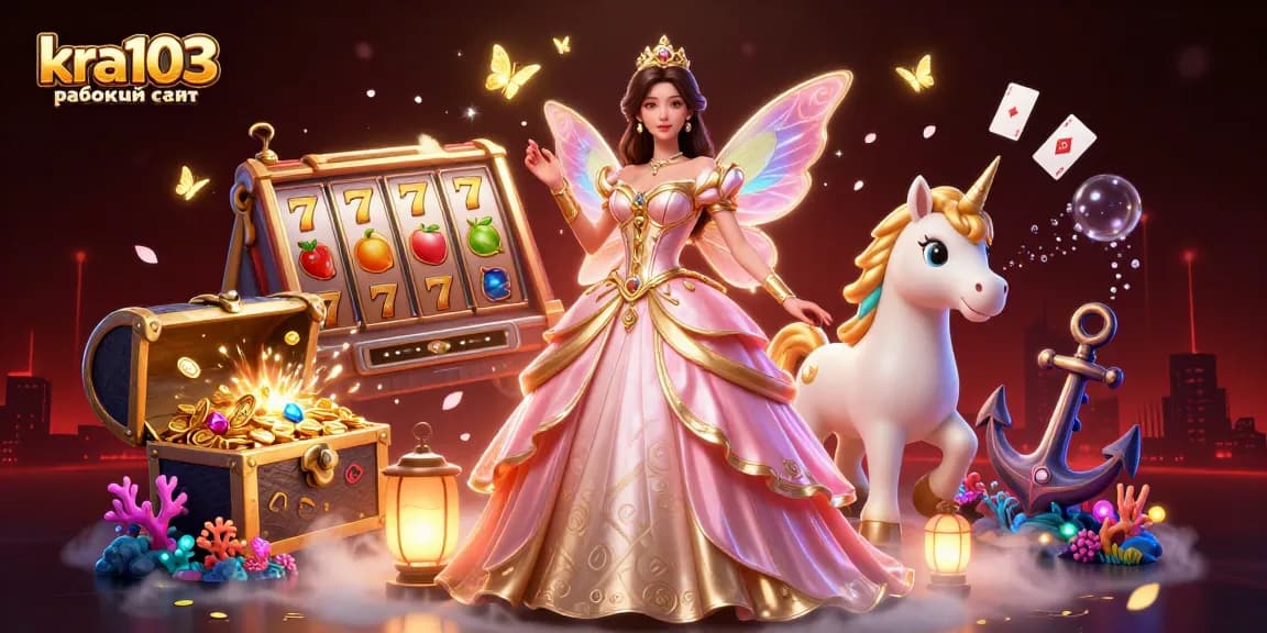Spin to win at kra103 рабочий сайт while exploring slot games surrounded by treasures and magical elements.