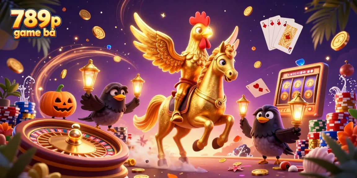 Experience thrilling wins with 789p game bài in this vibrant casino illustration.