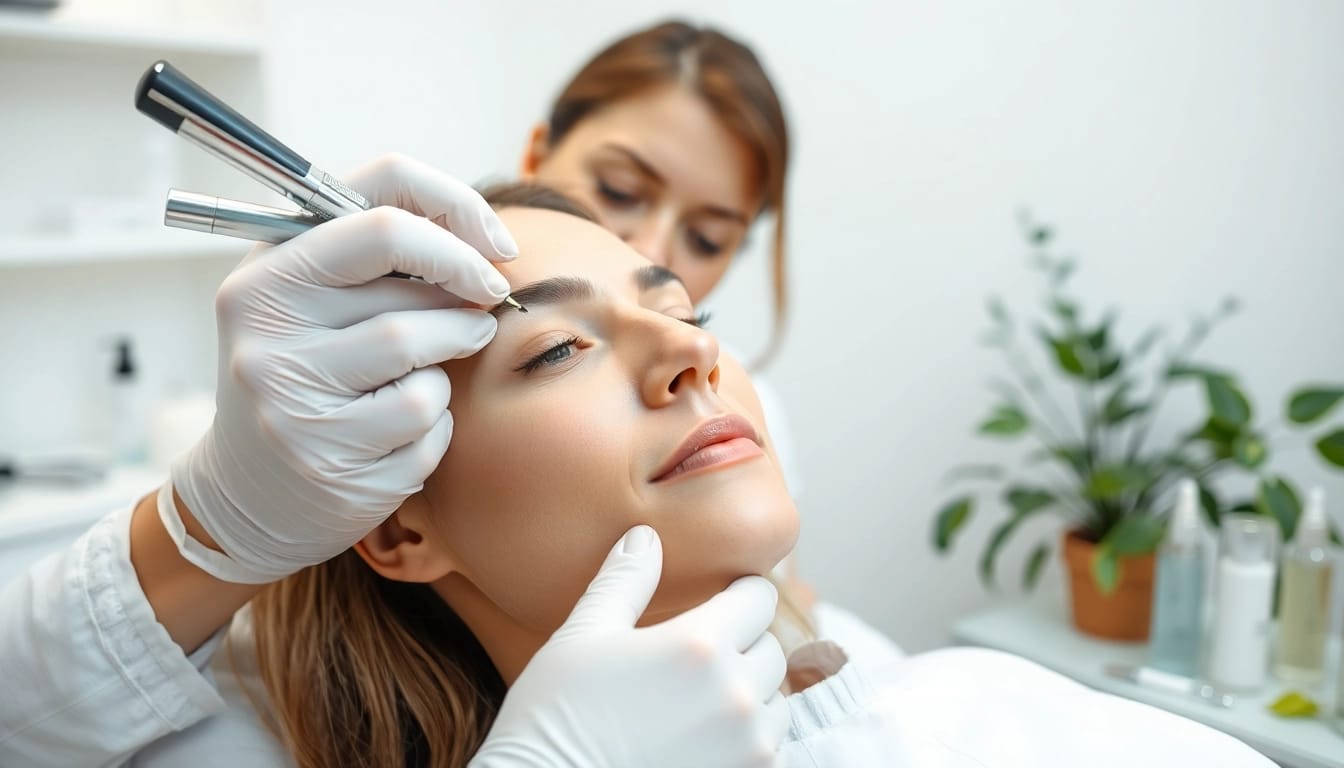 Client receiving Botox Nyack treatment in a relaxing clinic environment.
