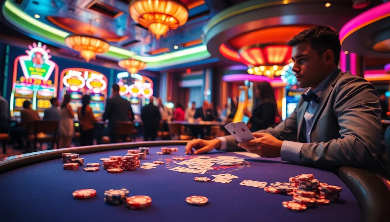 Erleben Sie den neuen casino bonus ohne einzahlung neu in einem lebhaften Casino-Umfeld.