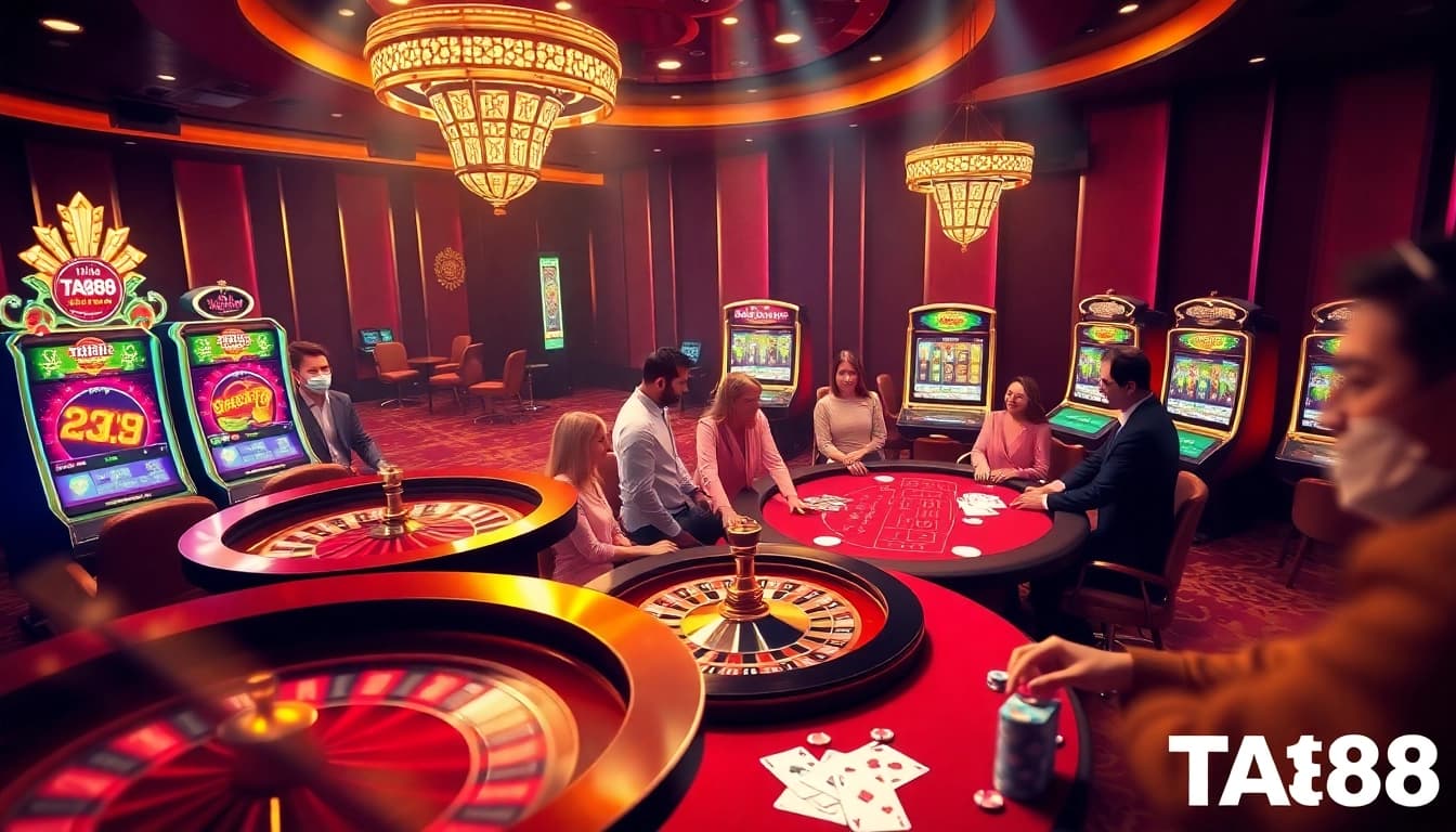 Experience thrilling online gambling at https://nhacaita88.contact/ with vibrant casino tables and enthusiastic players.