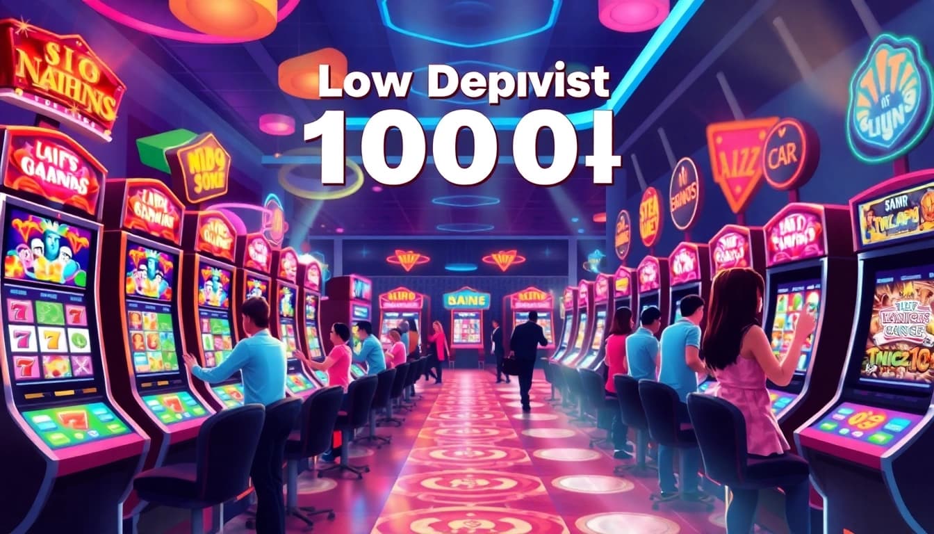Menggambarkan situs deposit 1000 dengan tema kasino dan slot yang menarik.
