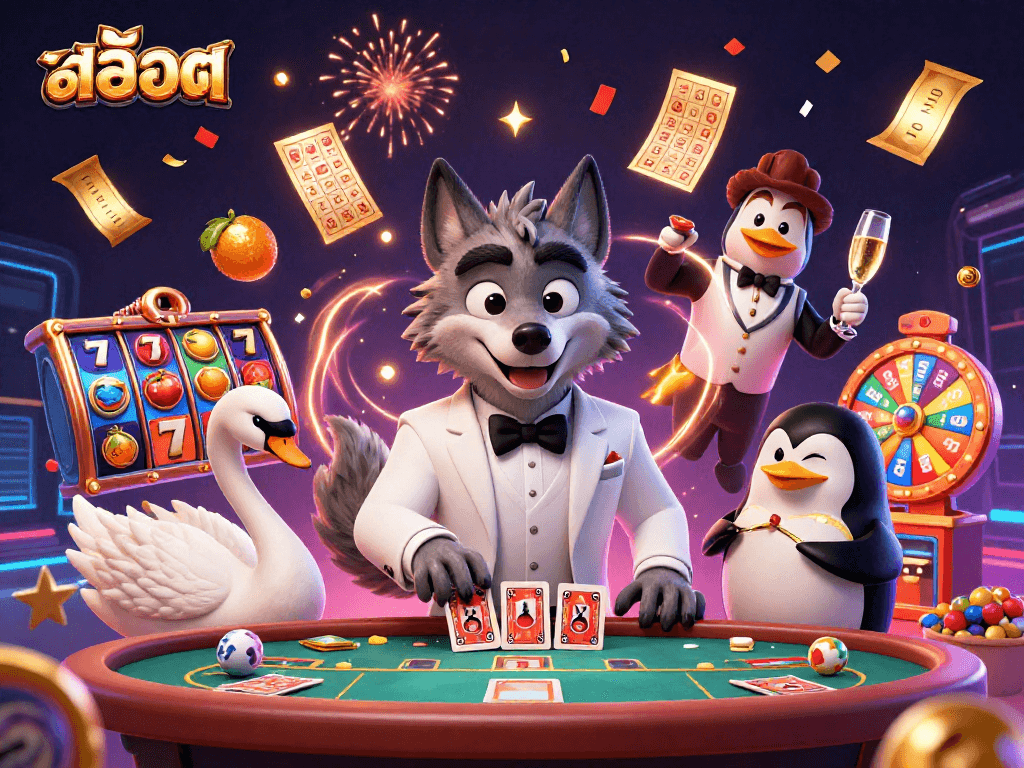 Immerse yourself in exciting สล็อต action with lucky 7s, vibrant slot reels, and engaging characters.