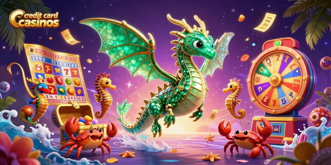 Experience the thrill of credit card casinos with vibrant slot games and dynamic elements.