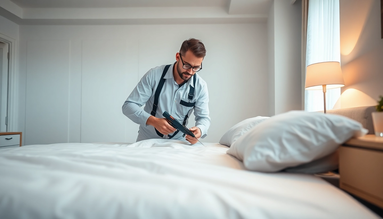 Effective bed bug services near me with professional extermination techniques in a clean setting.