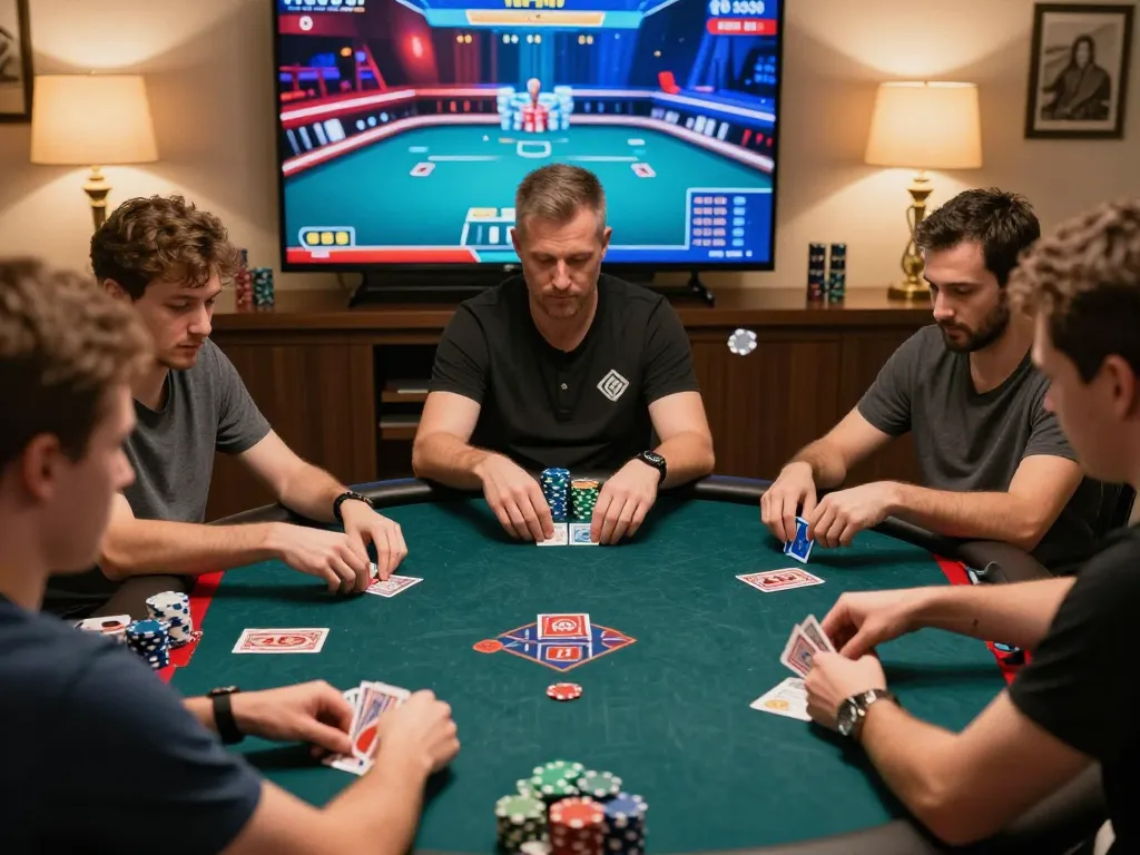 Pemain menikmati permainan poker paris888 yang menarik, menampilkan strategi dinamis dan semangat kompetitif