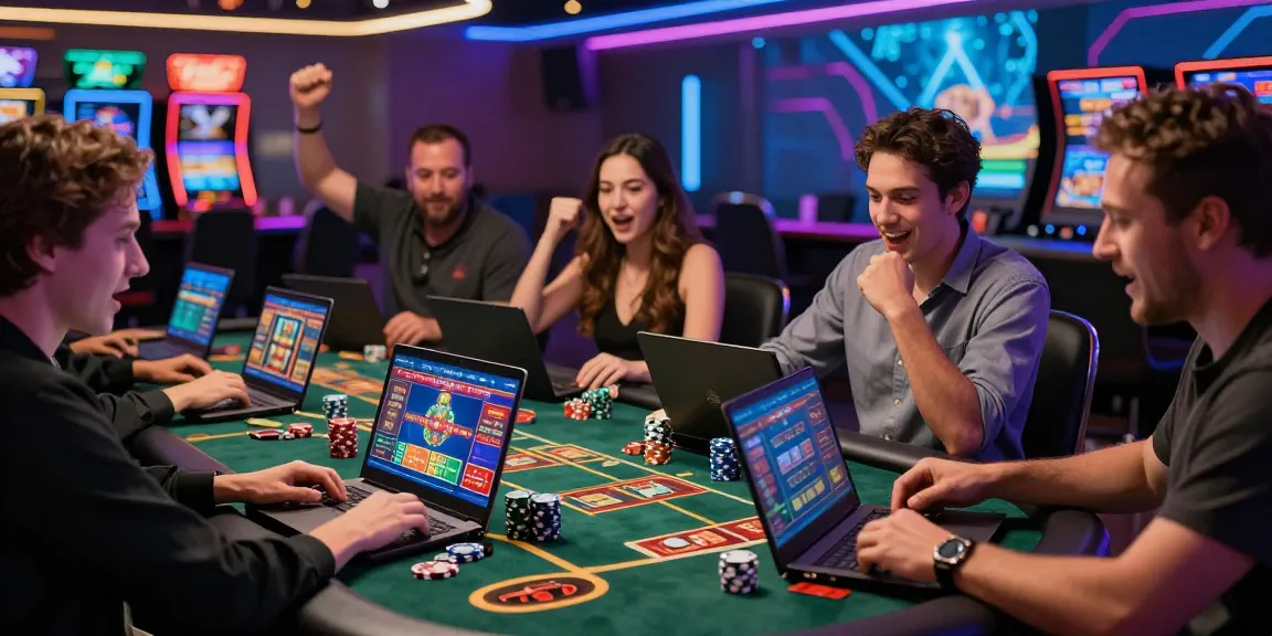 Exciting scene of players enjoying credit card casinos with vibrant graphics and immersive gaming experiences.