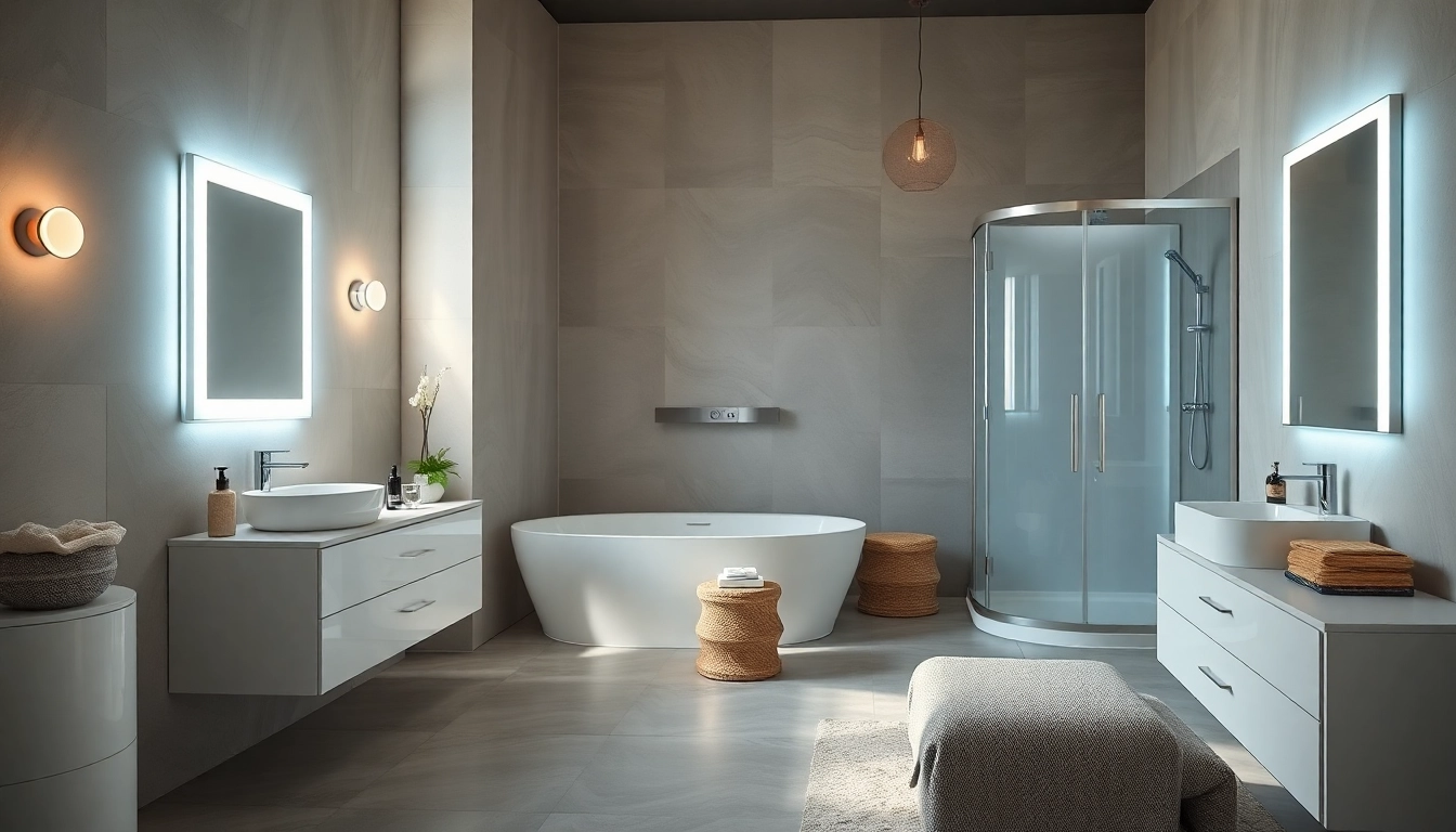 Améliorez votre salle de bain avec des produits modernes Sirhona France comme un miroir LED.