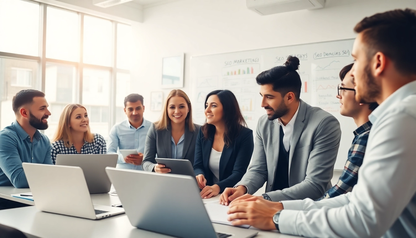 SEO Agentur Teamdiskussion zur Optimierung von Online-Strategien.