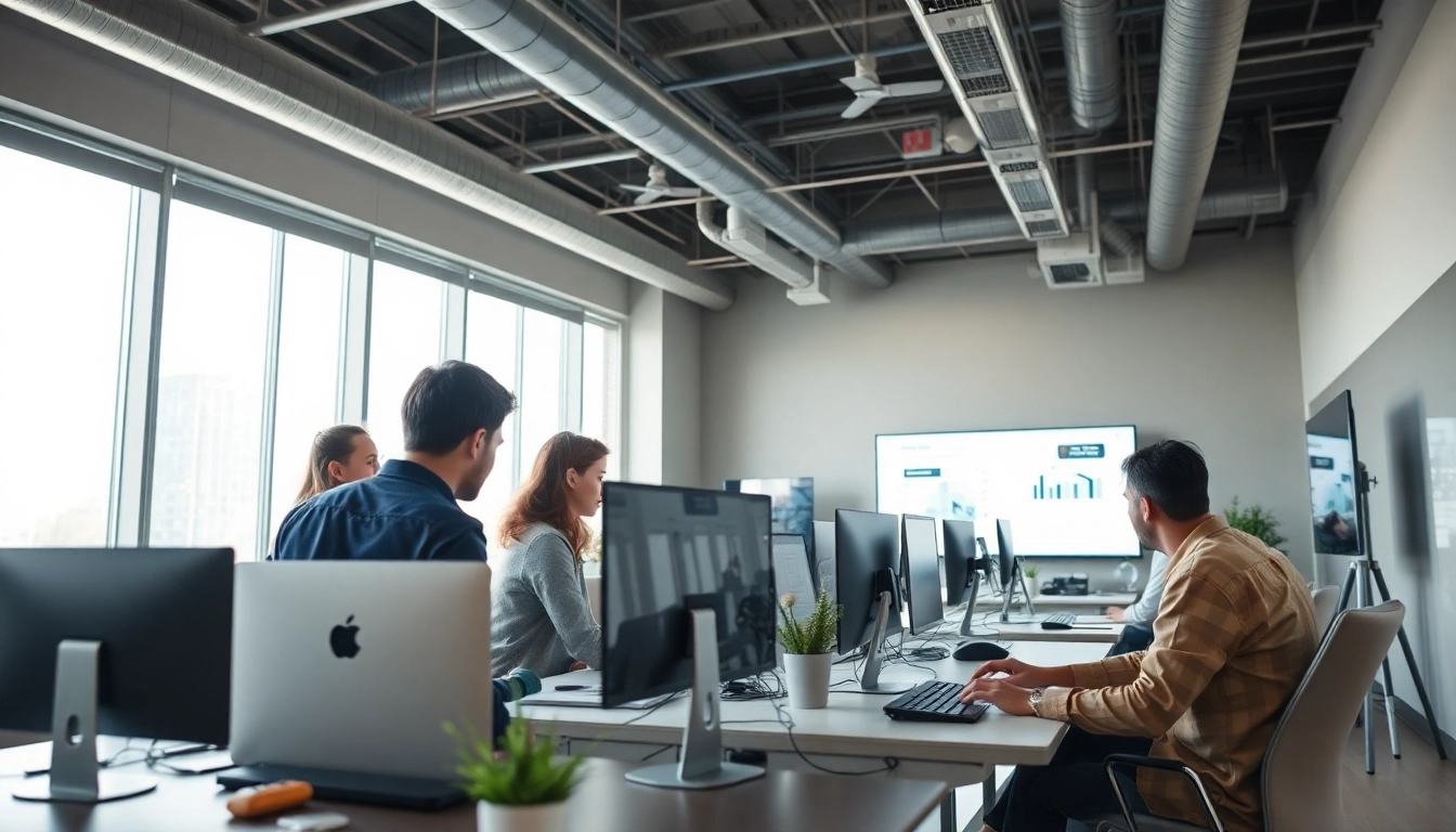 Engaging team at a web design Edmonton agency showcasing digital creativity.