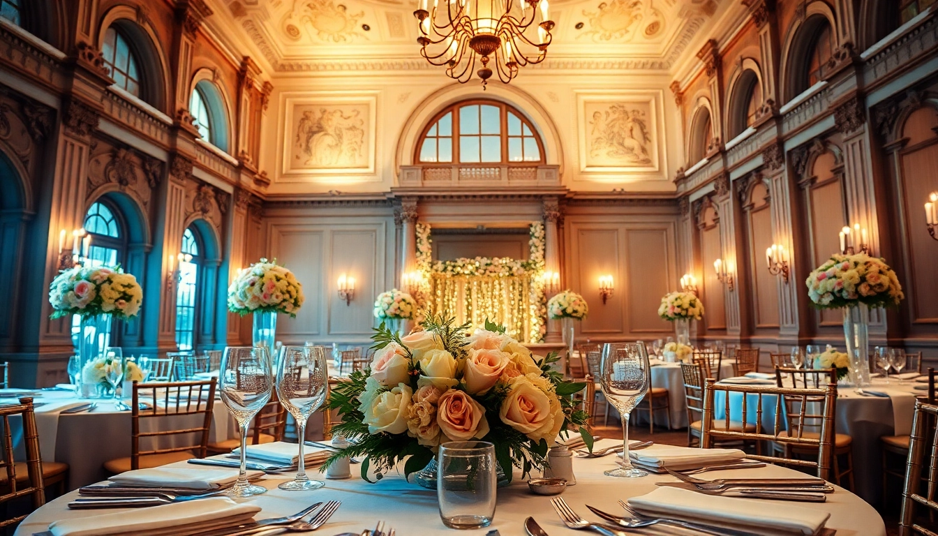Stunning Wedding Event Space Jacksonville featuring elegant decor and romantic ambiance.
