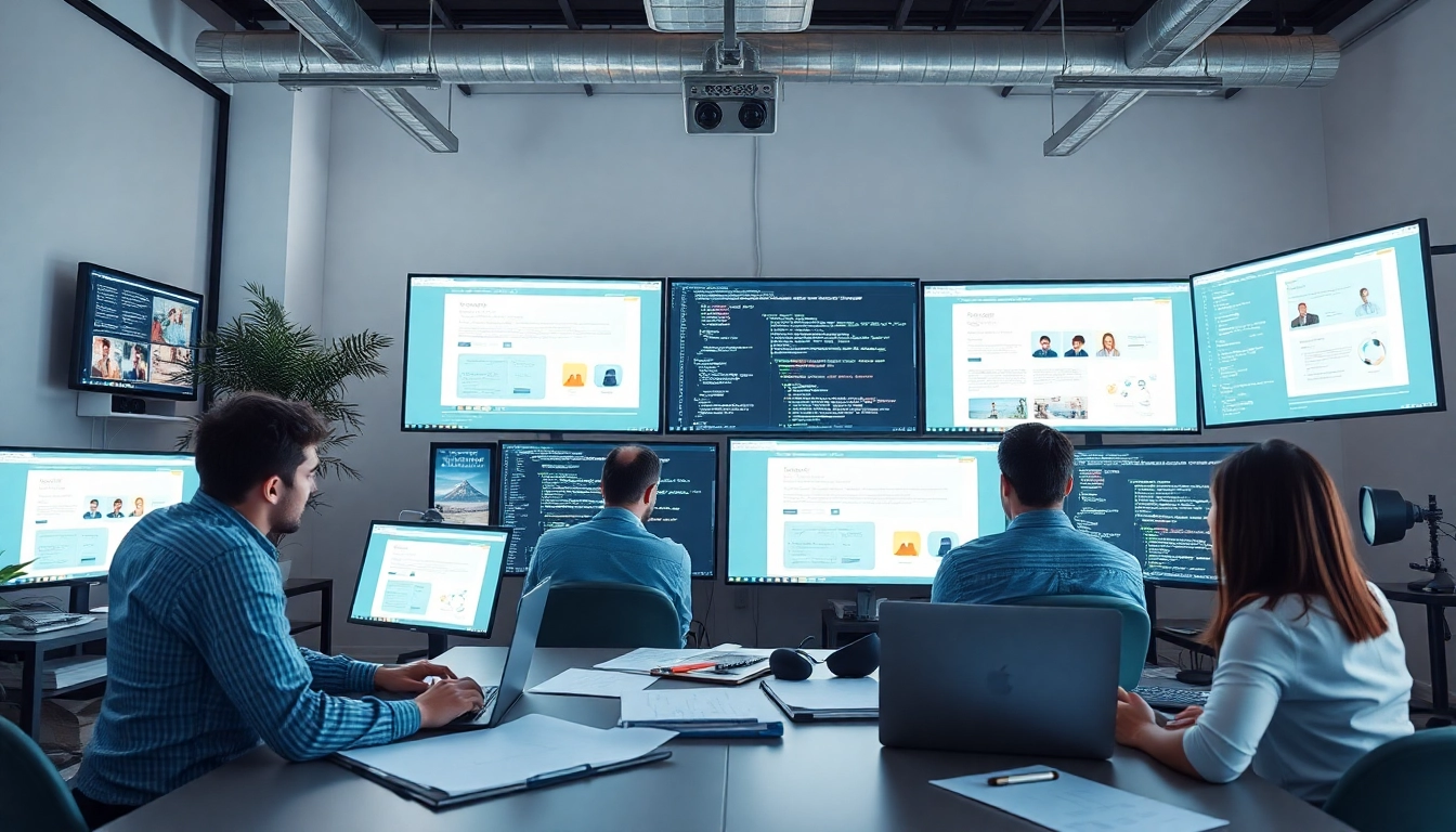 Custom website design services showcasing professional collaboration and innovation in web development.