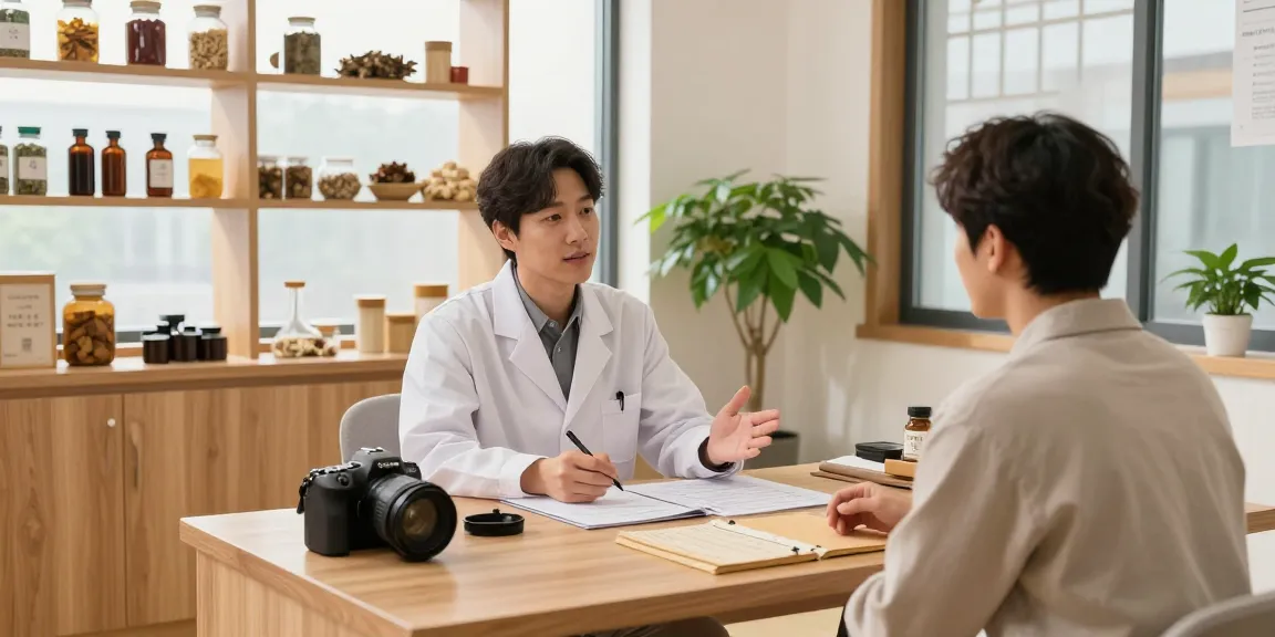 수원한의원 - A welcoming clinic scene showcasing holistic health consultations and traditional remedies.
