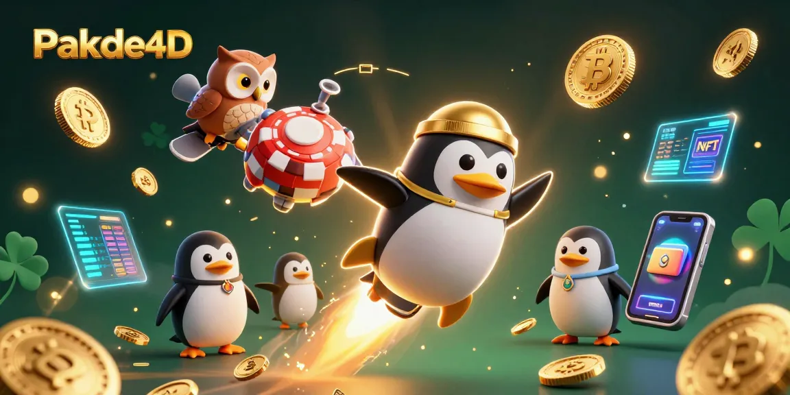 Pakde4D offers thrilling gaming experiences with a golden penguin blasting off to exciting jackpots.