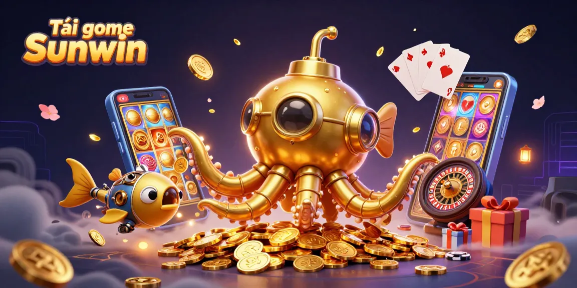 Play exciting games and win big by tải game Sunwin with vibrant slot graphics and golden coins.