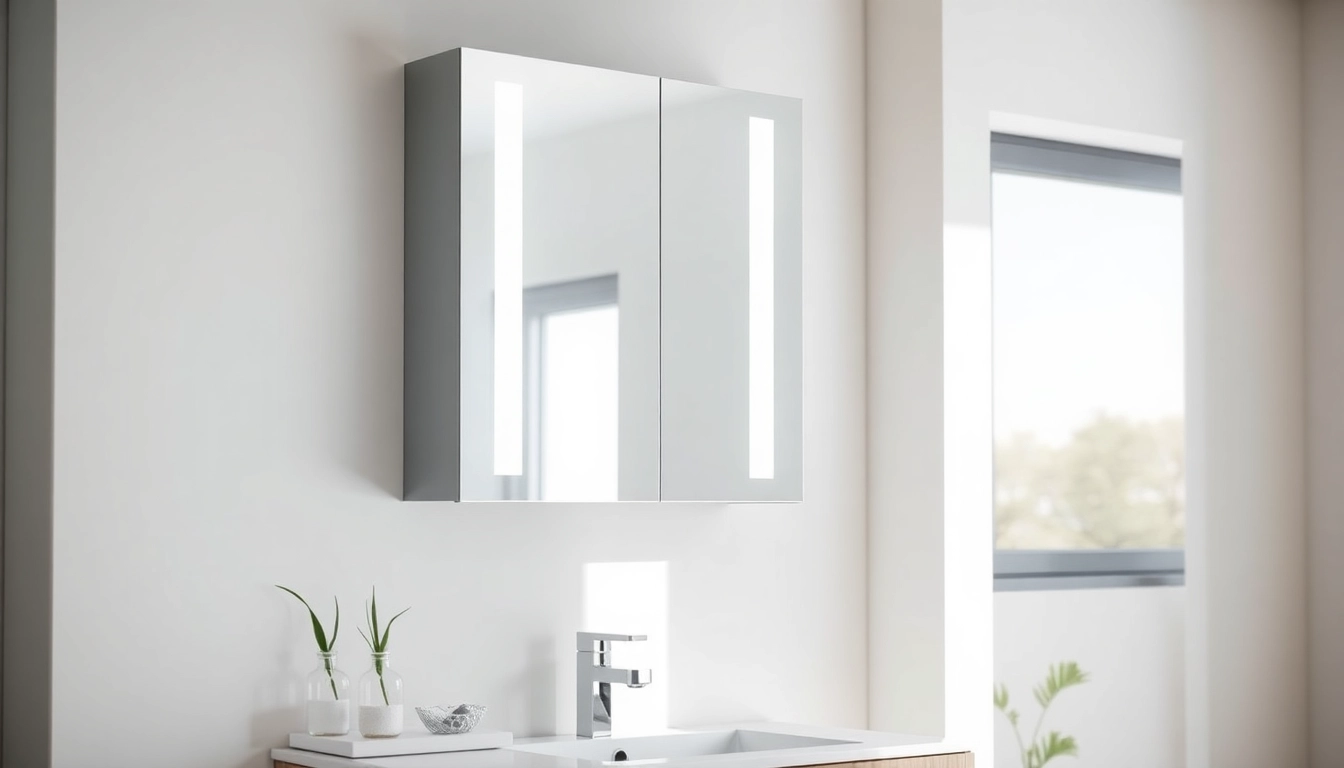 Verleihen Sie Ihrem Badezimmer mit dem modernen sonni Spiegelschrank ein elegantes Design.