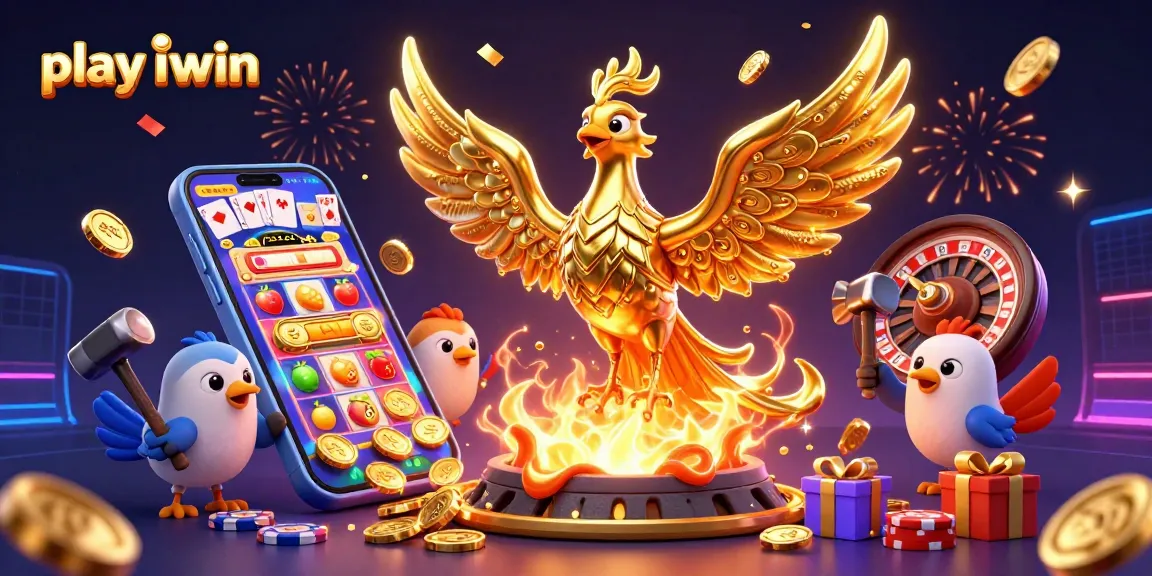 Engage with play iwin through a dynamic and colorful slot game adventure featuring a molten phoenix.