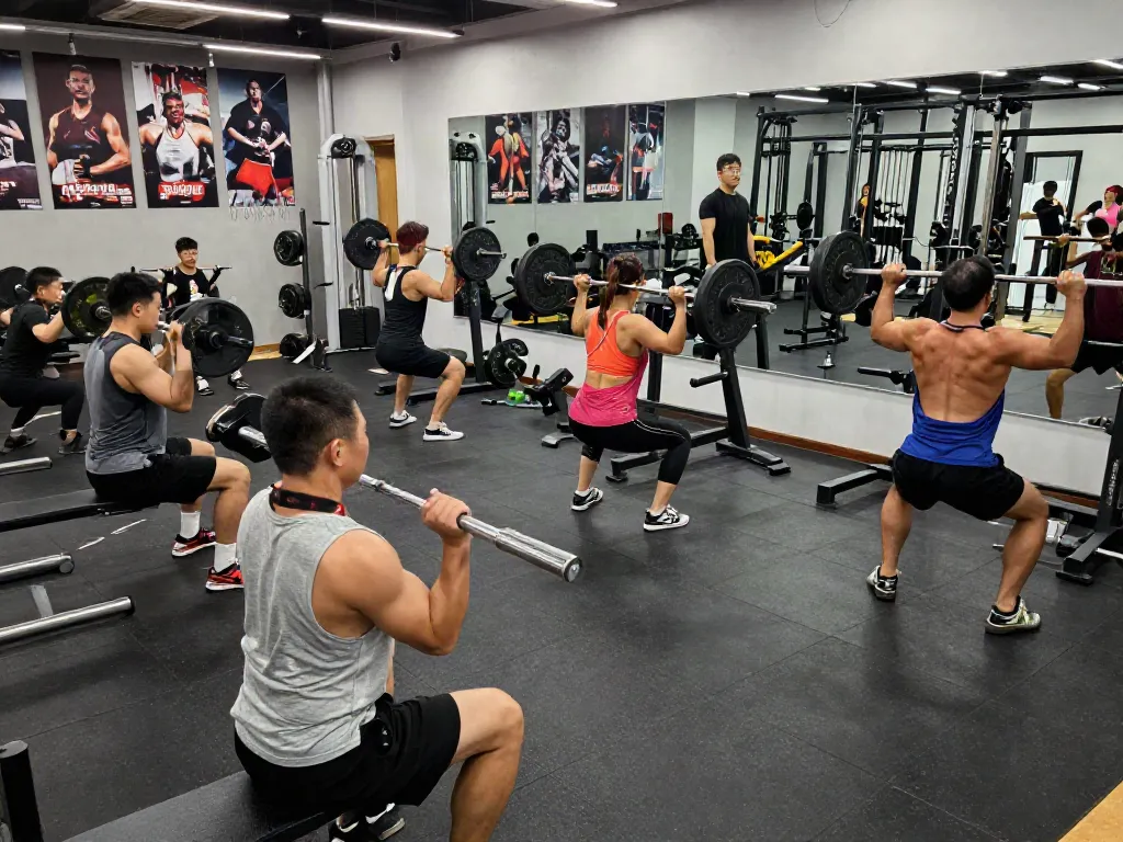 Comprare steroidi muscoli in Italia in a dynamic gym scene showcasing fitness training.