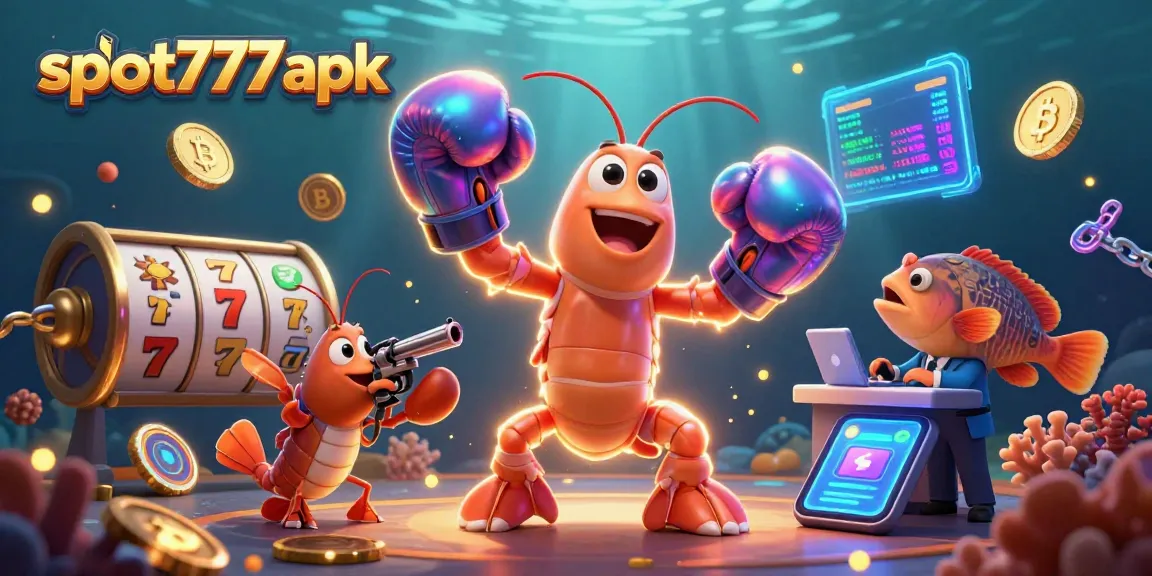 Play exciting slot777 apk with vibrant 3D characters and glowing casino elements.