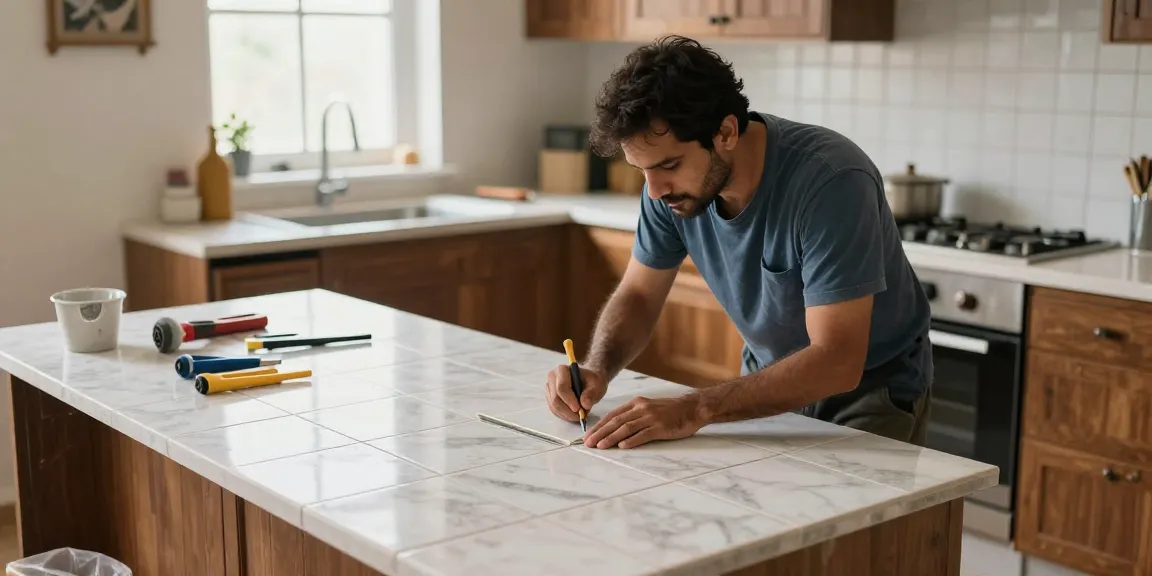 معلم سيراميك باكستاني محترف يقدم خدمات موثوقة لتركيب السيراميك في الكويت، مزود بمعدات متطورة.