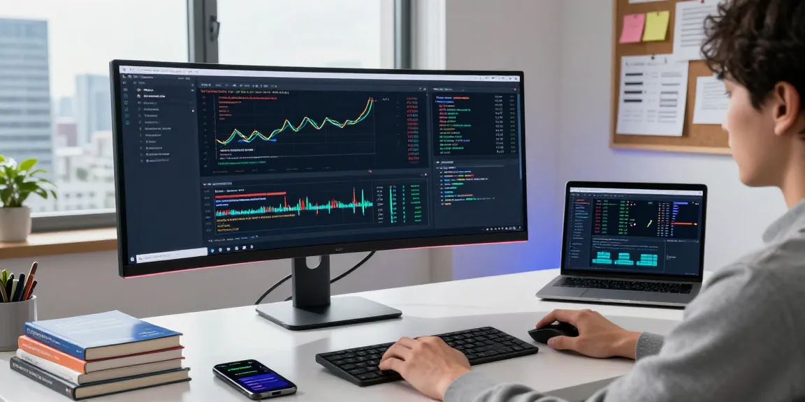 Real-time data analysis using Japan stock WebSocket API at a developer's modern workspace.