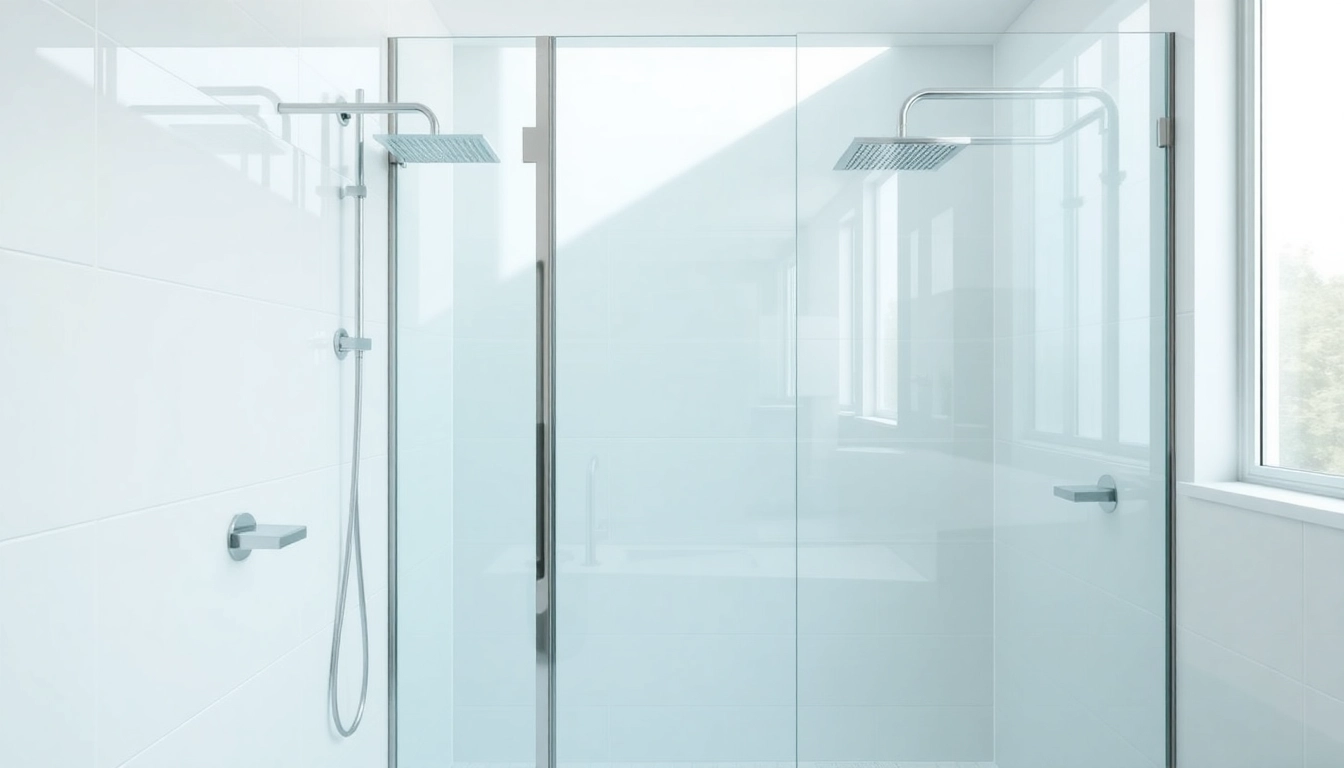 View of elegant showers Australia with modern fixtures and bright ambiance in stylish bathroom.