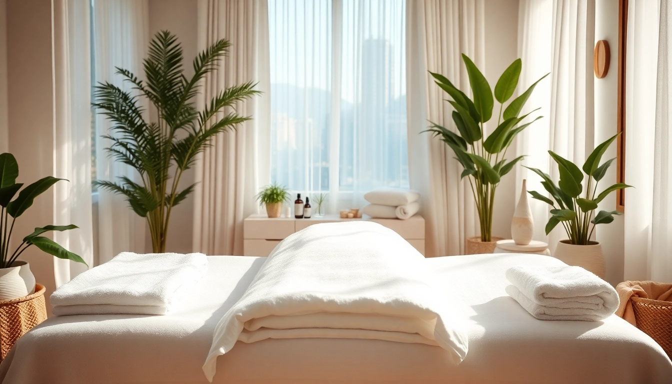 Experience the best facial spa in Queens with a serene and inviting treatment room atmosphere.