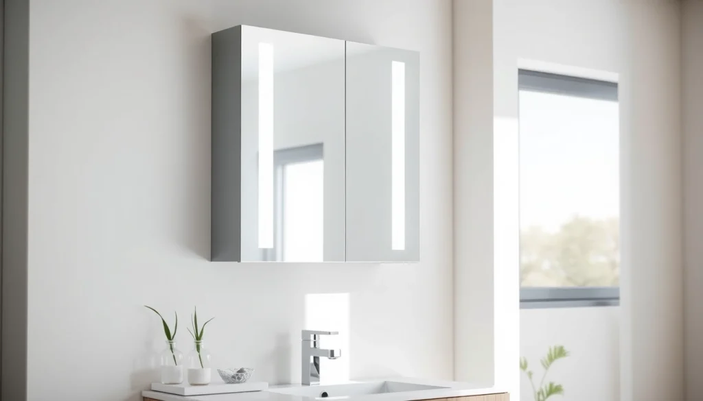 Verleihen Sie Ihrem Badezimmer mit dem modernen sonni Spiegelschrank ein elegantes Design.