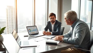 카드 한도 현금화에 대한 전략을 상담하는 전문가와 고객을 나타냅니다.