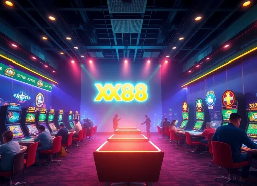 Exciting online gambling scene showcasing Trang Chủ XX88 with vibrant games and a welcoming atmosphere.