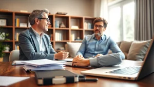 카드 한도 현금화와 관련된 상담을 받는 모습의 비즈니스 환경