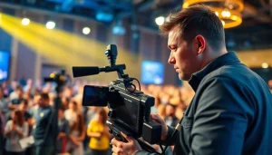 Capture the essence of on-site videography with professionals filming live events.