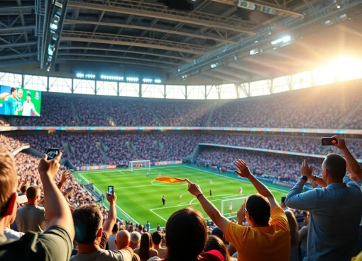 스포츠중계 현장을 생생하게 전달하는 고화질 생방송 장면