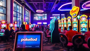 Menangkan pakde4d slot dengan keberuntungan di ruangan permainan slot yang ceria.