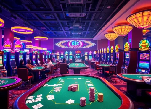 KJC AC 3 immersive casino experience with thrilling tables, dice, and slot machines.