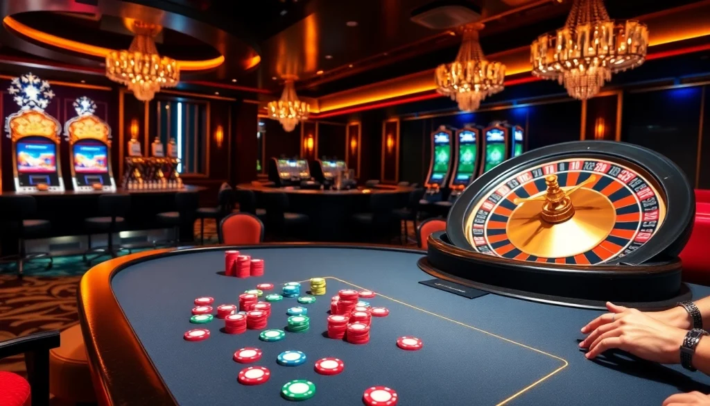 Players enjoying exciting games at nh88's luxurious casino.