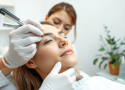 Client receiving Botox Nyack treatment in a relaxing clinic environment.