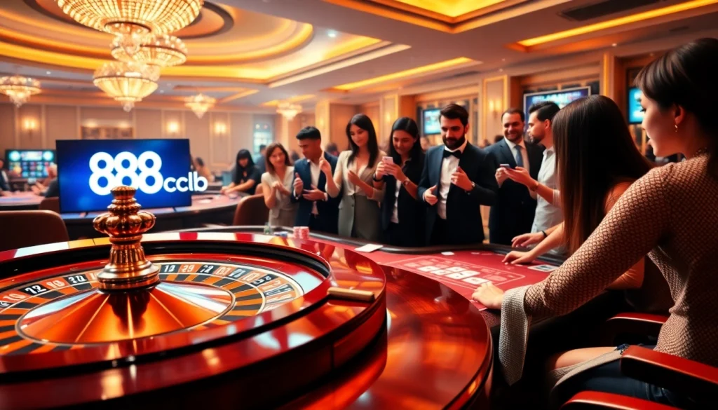 Players enjoying a luxurious online gambling experience at 88clb's interactive casino.