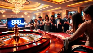 Players enjoying a luxurious online gambling experience at 88clb's interactive casino.