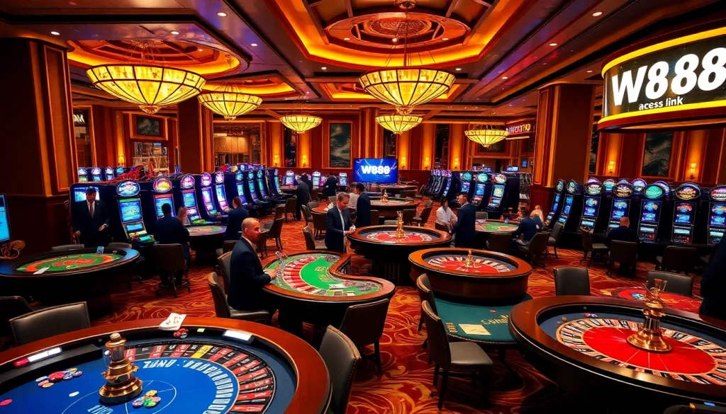 Trải nghiệm cảm giác chơi game đầy kịch tính với liên kết truy cập W88 trong một môi trường casino cao cấp.