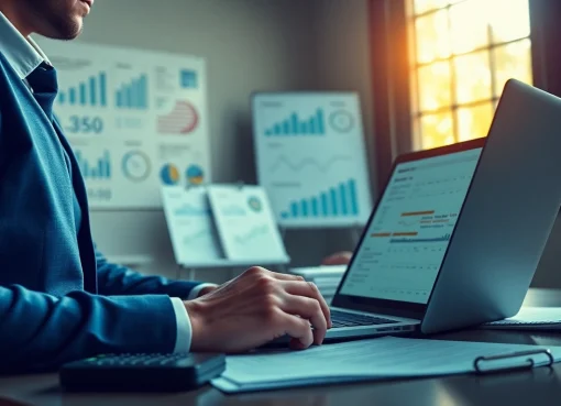 신용카드 현금화 전략을 검토하는 전문가와 사무실 환경의 이미지