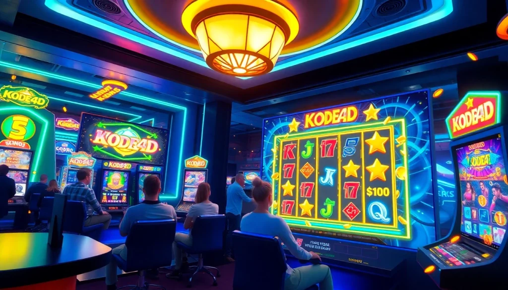 Kode4d slot gaming environment with vibrant graphics and user interaction.
