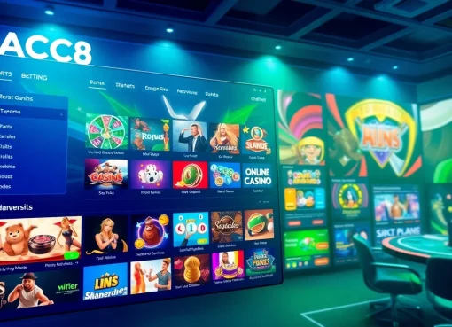 Dynamic user interface of ABC8, showcasing diverse online gaming options.