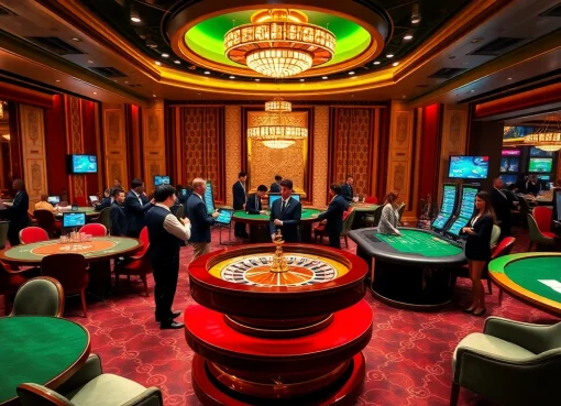 Experience thrilling casino action with bin88 help at an elegant baccarat table.