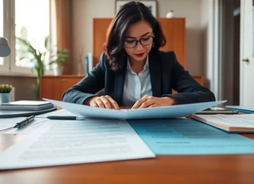 Traducteur assermenté à Lille travaillant dans un cadre professionnel avec des documents et des outils de traduction.