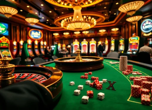 Engaging scene showcasing casino excitement with hidden wiki tor influences in the background.