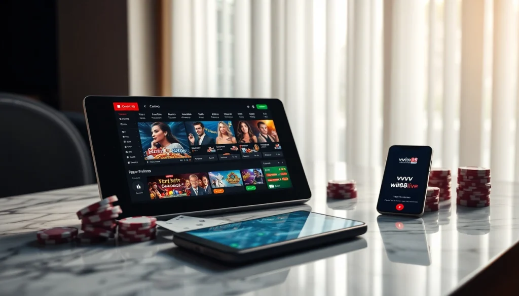 Online gambling platform interface showcasing vvvwin88.live with vibrant graphics and user-friendly elements.
