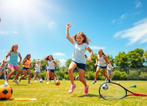 Engaging scene of Multi Sports Camps for Girls showcasing enthusiastic young athletes in action.